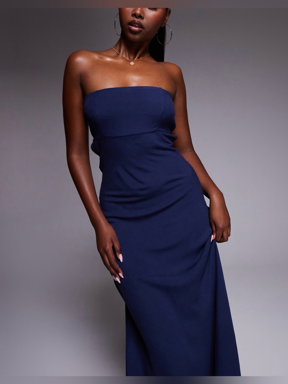 Princess Polly Strapless Navy Maxi Dress size 12